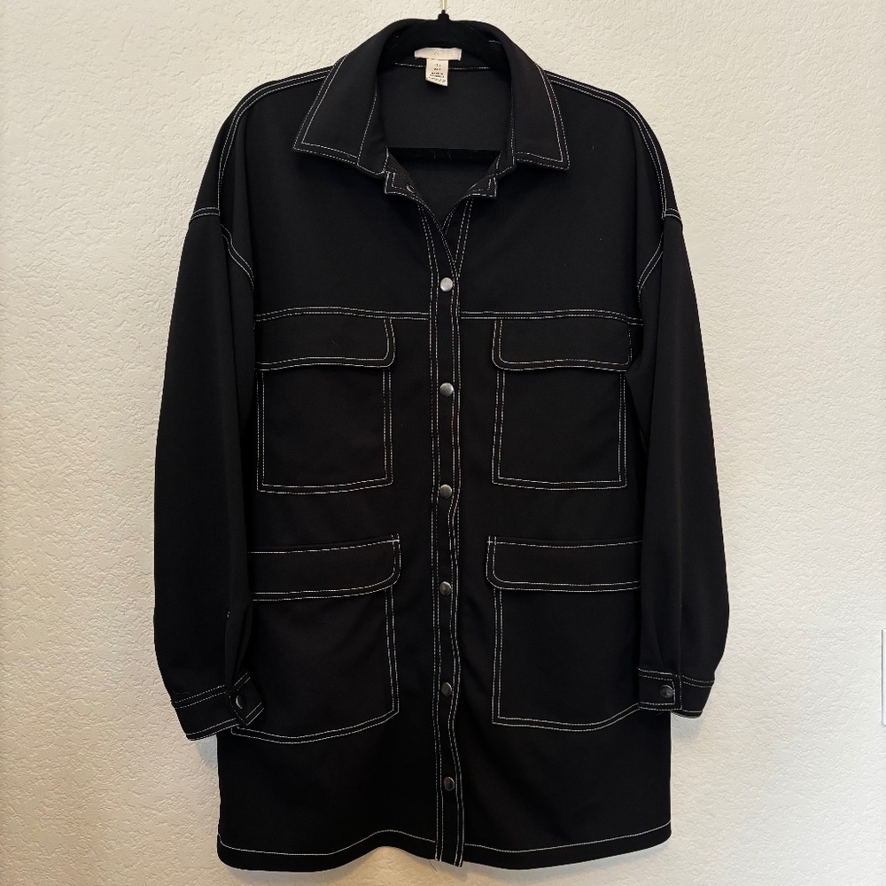 H&M Chore Coat style Snap Button Down Men's Size S